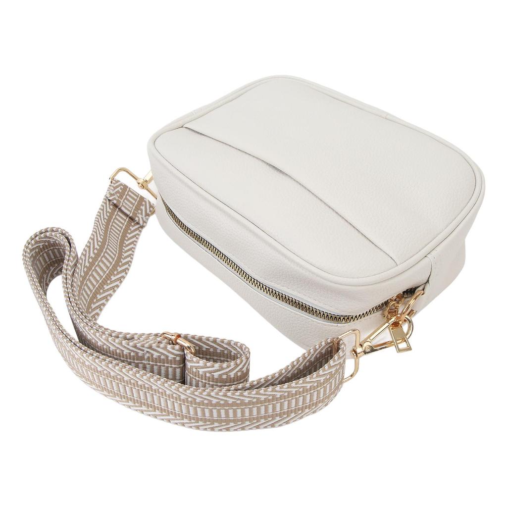 Shoulder Bag High End Trendy with Shoulder Strap Large Capacity Camera Bag for Shopping Travel White