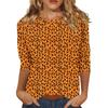 Women's Fashion Casual Three-quarter Sleeve Halloween Printed Round Neck Top