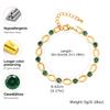 Dainty Cubic Zircon Charm Bracelet for Women,Hollow Elliptical Oval Link Chain Bracelets,Elegant Stainless Steel Jewelry Gift
