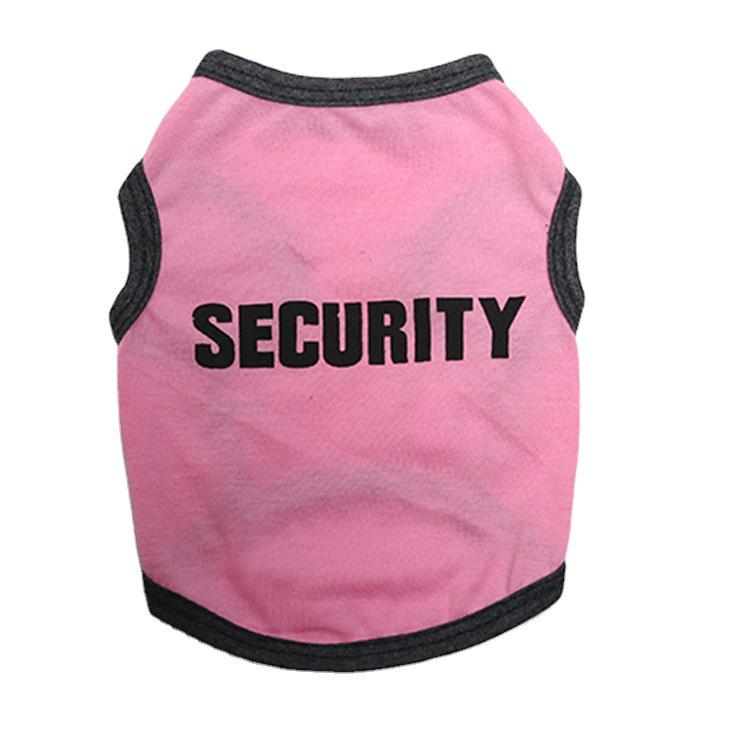Spring/Summer Cotton Security Guard Vest for Small Dogs and Cats