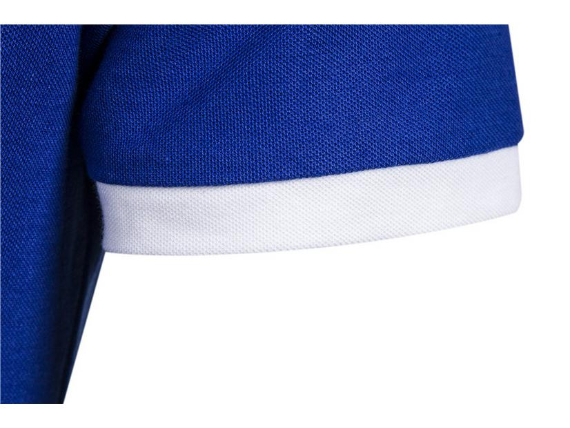 Men's Vermilion Deer Embroidery Polo Shirt - Short Sleeve, Turn-down Collar