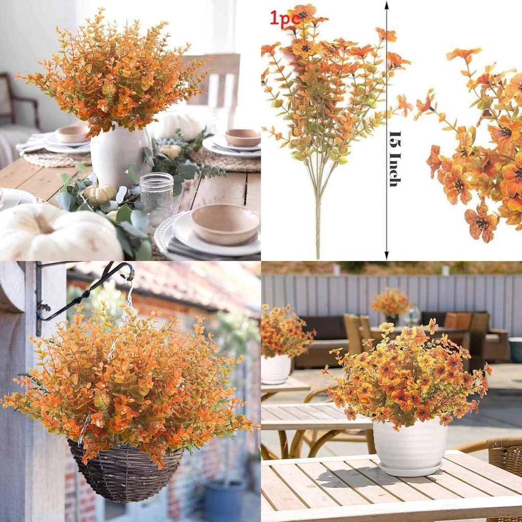 Artificial Autumn Flowers Silk Plant Fall Decor For Thanksgiving And Halloween Celebrations
