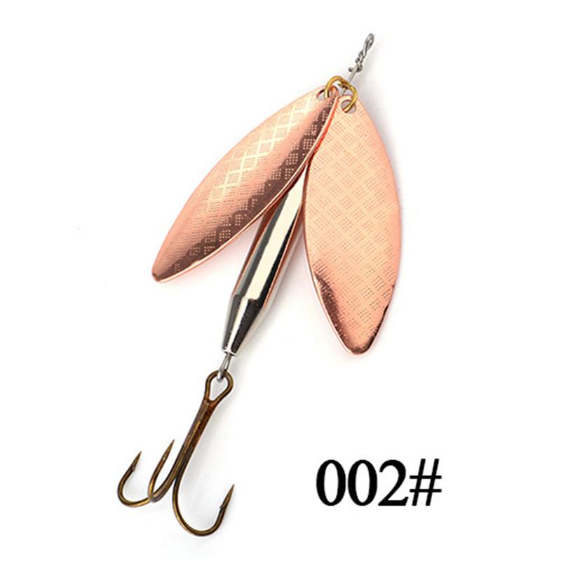 FTK 23G/10,5cm 1PCS-5PCS Esca da pesca con cucchiaio Due paillettes Esca dura in metallo con paillettes Doppio tweeter Attrezzatura da pesca