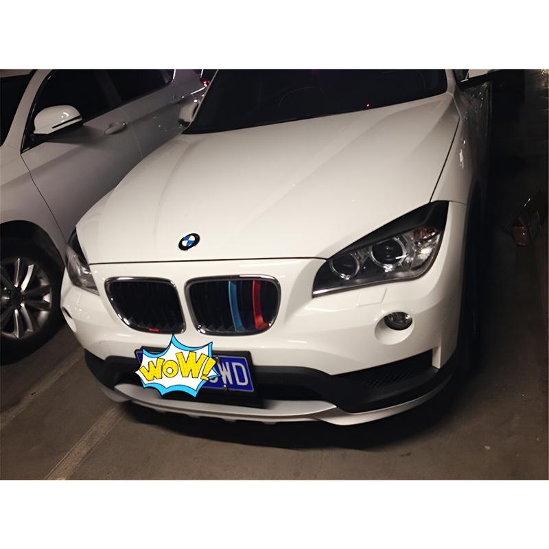 Pegatina Recorte Decorativa Cubierta Ceja Faros de Coche Parpado para BMW X1 28i 35i xDrive 2008-2012 E84 FRP negro mate