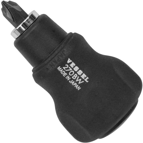 VESSEL Stubby Replacement Driver Set (+2/ +1&+3 Short Bit Included) 270BW-123