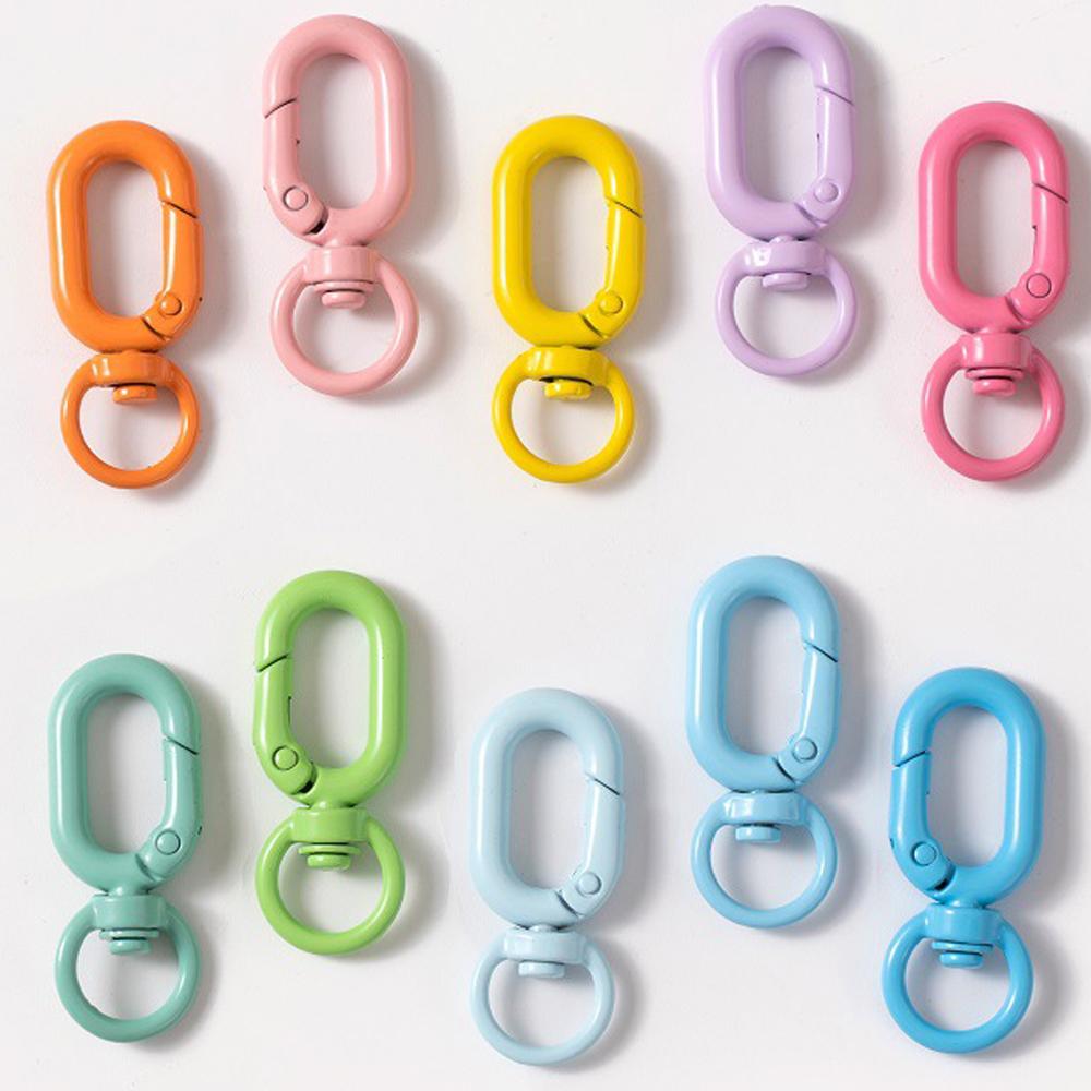 5pcs Colorful Metal Lobster Claw Clasps Swivel Lanyards Trigger Strap with Key Ring DIY Accessories for Bag Key Chains Connector