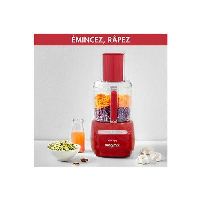 Robot multifonction - magimix - mini plus rouge - 400 watt - 1,7 l - 2 cuves en 1