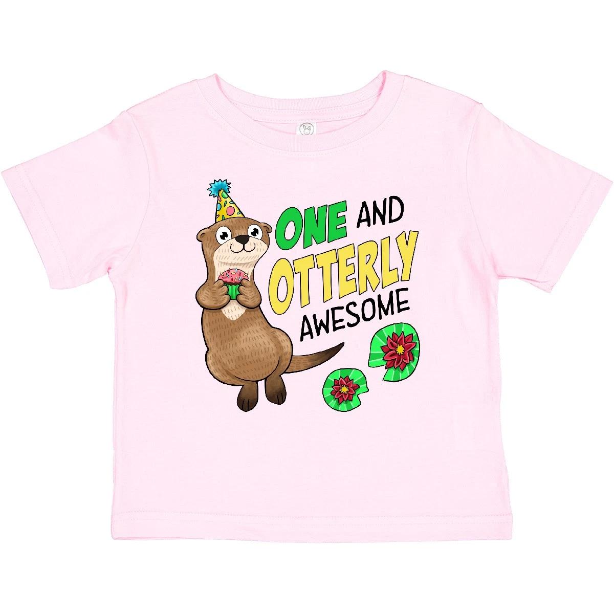 Inktastic One And Otterly Awesome- Cute First Birthday Otter Baby T-Shirt 1st 160