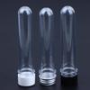 Refillable PET Test Tube Bottle 40ml Transparent Cylindrical Empty Container for Travel Cosmetic Liquid Sample Storage