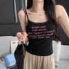 #Vest Small Suspender Women's Niche Print Casual Sweet and Spicy Bottoming Shirt Bow Lace Edge Pure Desire Top