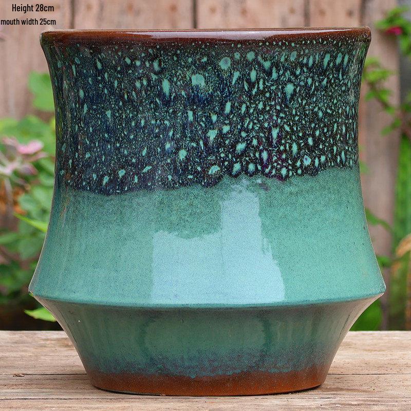 Large Handmade Ceramic Pottery Planter for Courtyard Landscaping - Ideal for Tall Orchids and Bougainvillea