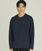Liua [Beneficial High Cotton Plus] Semi-Overfit Long Sleeve Tee (Navy)