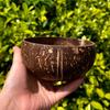 12-15CM Polished Coconut Shell Bowls Serving Dishes Fruit Salad Wooden Reusable Utensils Natural Coconut Bowl Breakfast Party