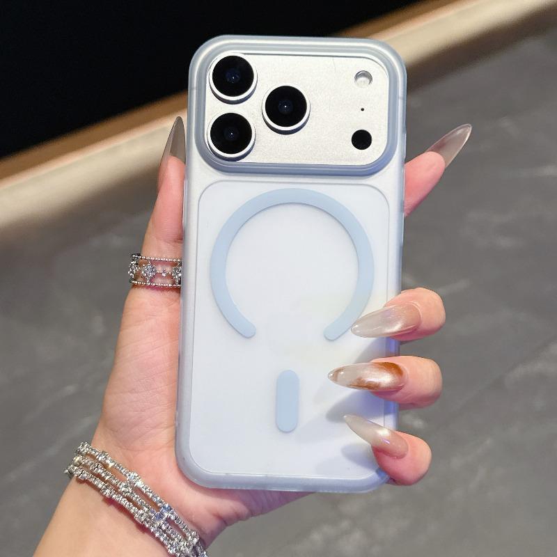 Clear Frosted PC For Magsafe Phone Case For iPhone 17 Air 16 15 14 Plus 13 12 11 Pro Max 17 Pro Magnetic Wireless Charge Cover
