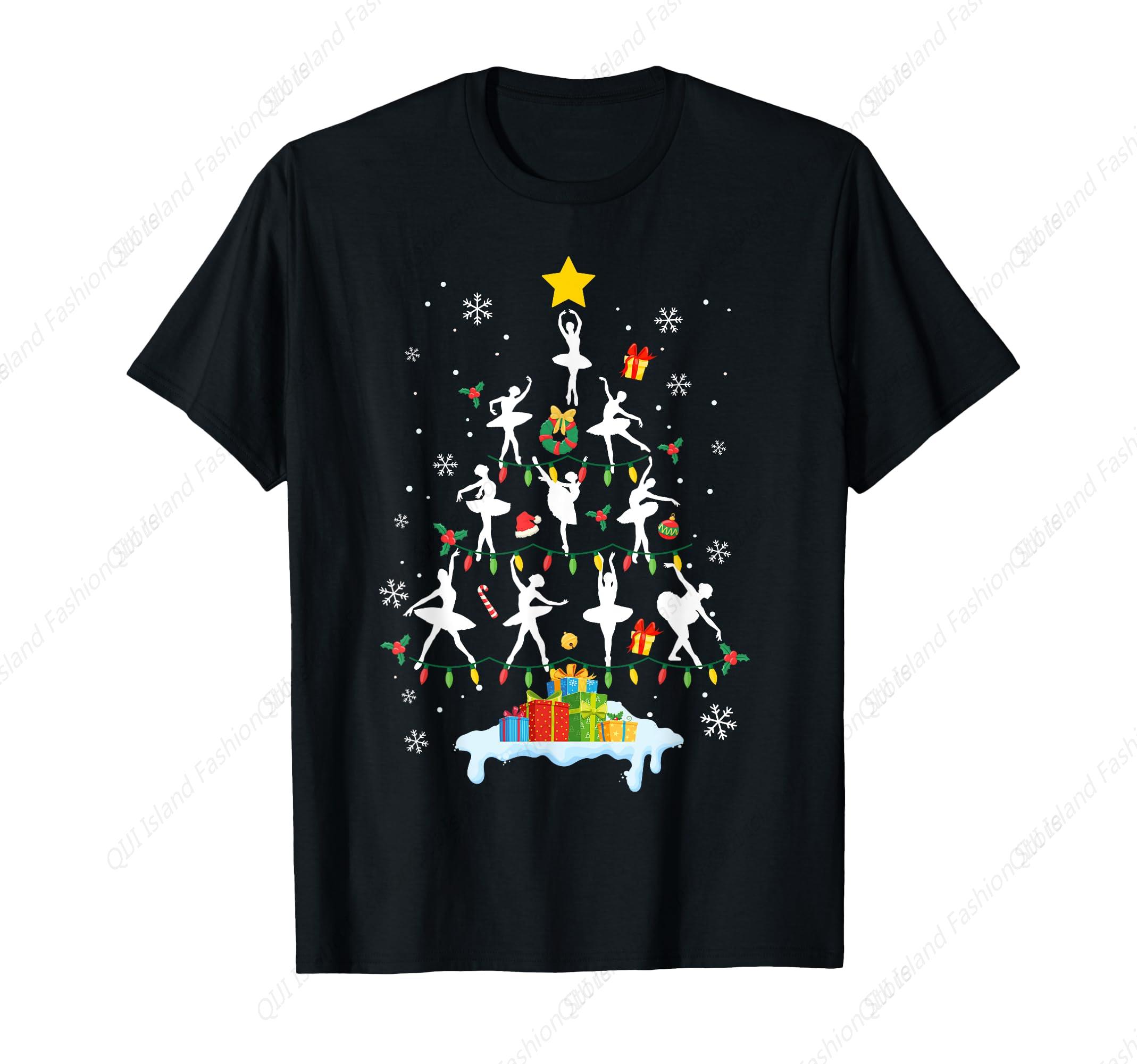 

Ballet Dance Contemporary Dance Christmas Tree Xmas Lighting TShirt S
