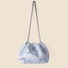Fashion Bowknot Chain Soft Pleated Shoulder Bag