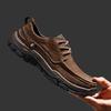 Fashion High Quality Real Leather Walking Shoes Outdoor Male Sneakers Anti-slip Mens Trainers Lace-Up Soft Casual Shoes Treking Footwear