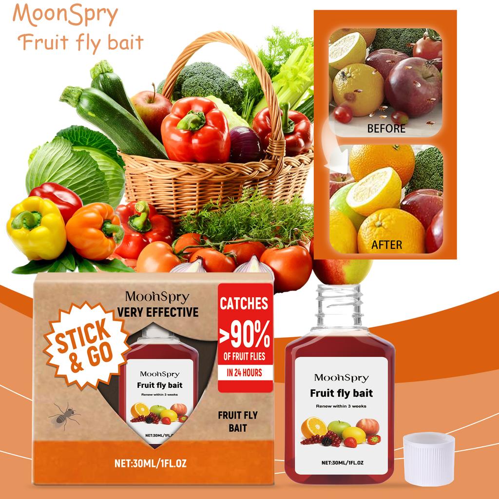 Esca per moscerini della frutta, Moscerini efficienti, Risposta rapida, Entrano nella trappola attraverso una formula odorosa appositamente studiata, 30ml