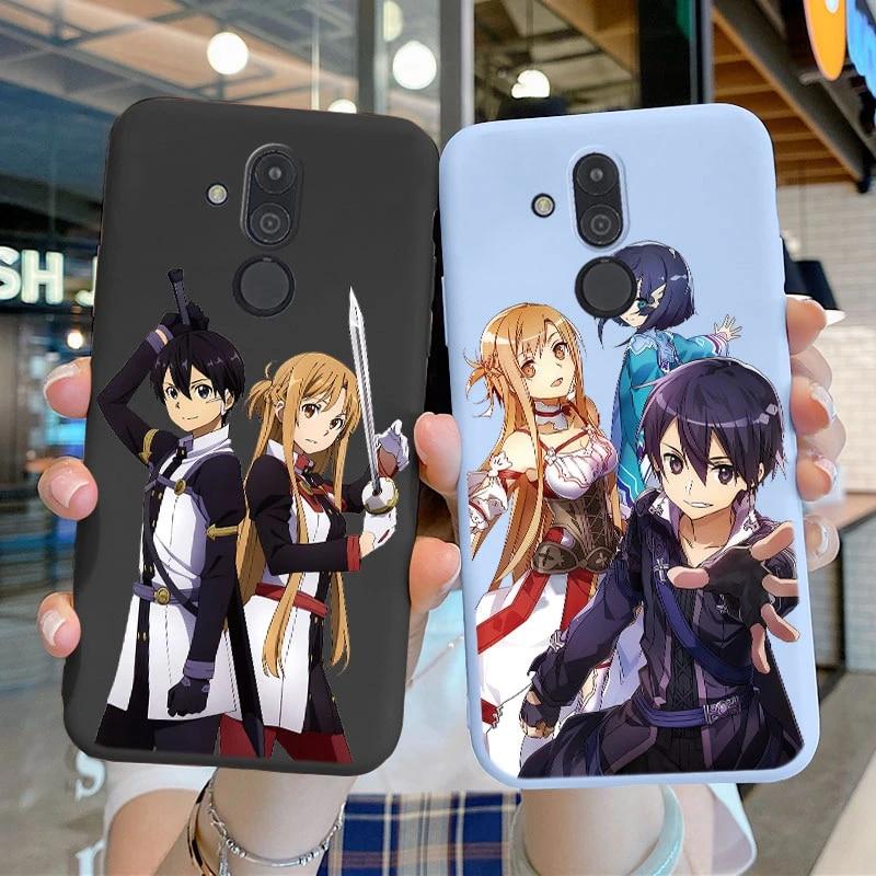 

Чехол Sword Art Online Kirito Asuna Huawei Mate 20 Lite Mate20 Pro, чехол для телефона, мягкий силиконовый чехол в стиле аниме для Huawei Mate 20 Pro, противоударная защитная сумка Mate 20 Lite