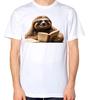 Sloth Reading A Book T-Shirt Unisex Funny Nerd Geek Books Reading Studying Top