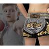 Short Enfant - Traditionnel THAI - Boxe Kickboxing - Couleur Gris - Taille 12-14 ans
