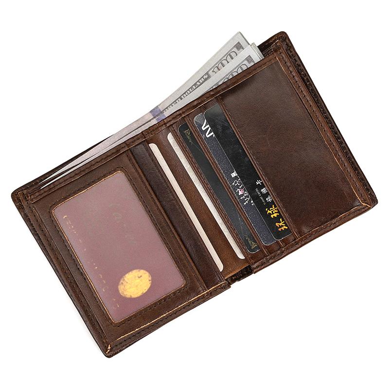 Soft Cowskin Leather Wallet Genuine Leather Short Purse For Men Male Befold Card Holder Cash Purse Coin Purses Business Wallets