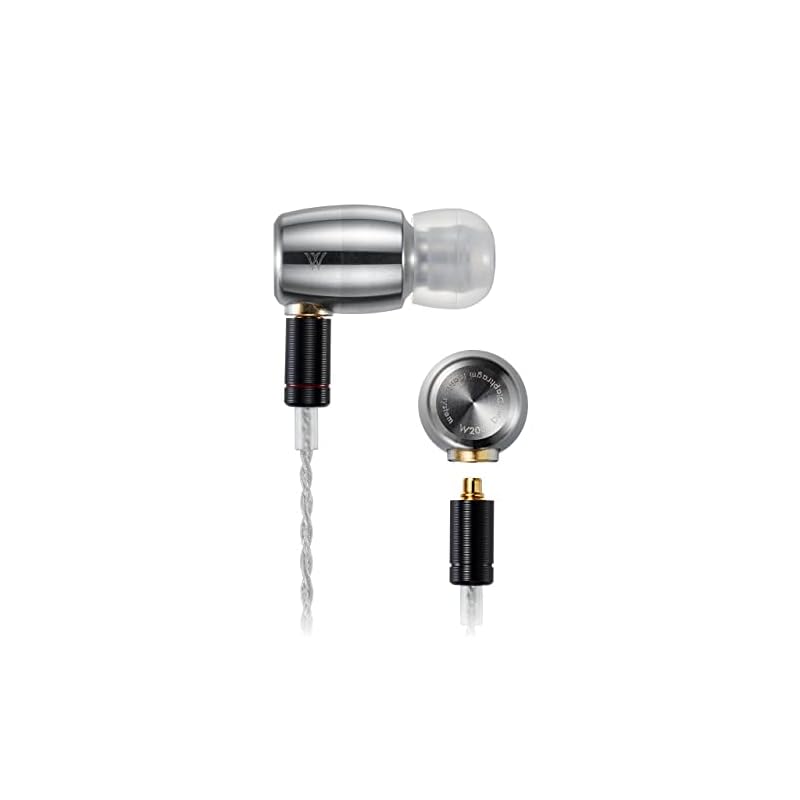 Radius HP-W200 Double V Series Stainless Steel Housing High-Resolution Audio Earphones: High-Resolution Audio, MMCX Detachable Cable, Stainless Steel