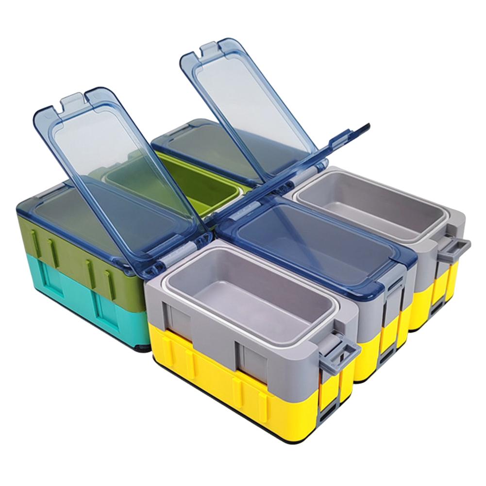 3Pcs Fishing Glow-in-the-dark Toolbox Fishing Storage Box Plastic Accessories Storage Box Hard Bait Container