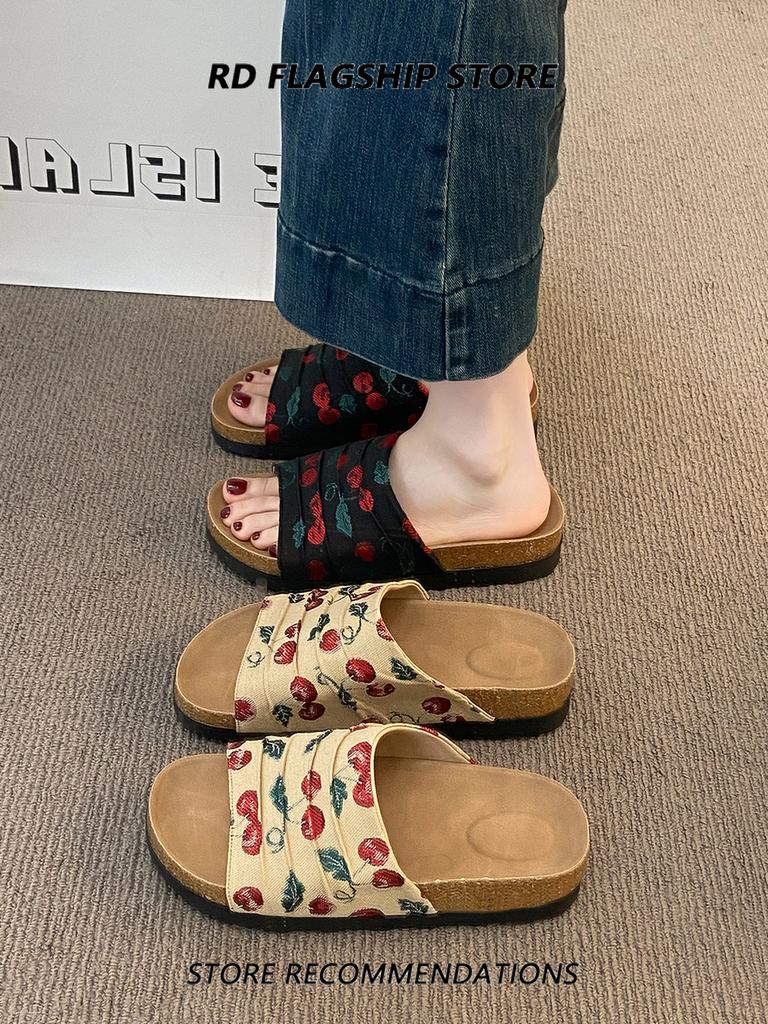 Fashion Female Shoes Slippers Soft Platform Slides 2025 Comfort Retro House Slippers Platform Shoes Slipers Women Slides 2025 Soft