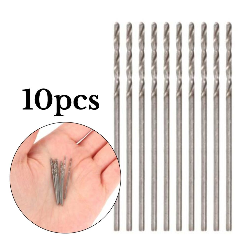 Buy Drill Bit Drill Bit Set End Mill Spiral Straight Shank 1.0mm 10pcs Drilling at affordable
