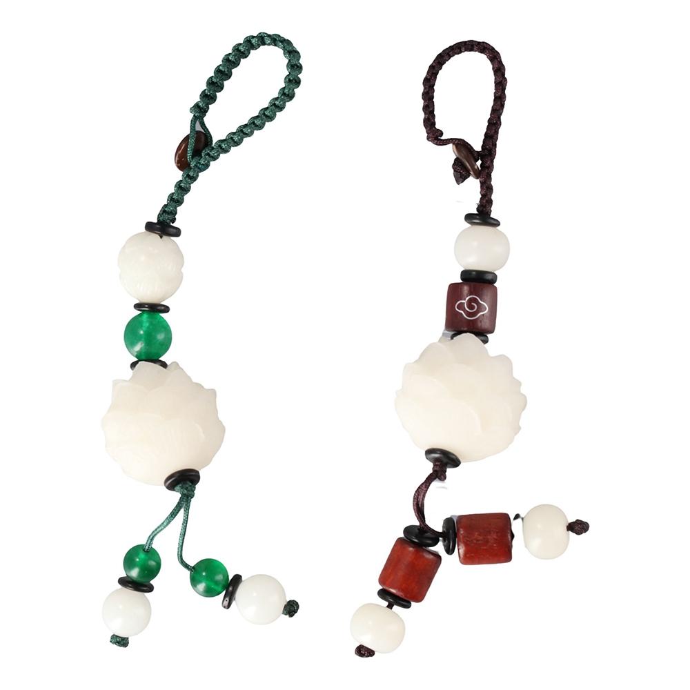 Phone Chain Hang Rope Good Luck Mobile Phone Lanyard Bodhi Lotus Keychain Car Key Pendant Key Chain