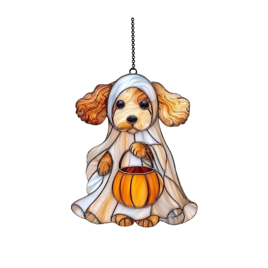 Flat Halloween Colored Window Hanging Acrylic Window Decoration, Creative Craft Pendant Home Decoration Hanging