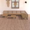 Day and Night - Day and Night Garden Furniture 8 Pieces Honey Brown Solid Pine Wood