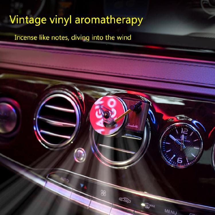 Car Aromatherapy Tablets Vent Diffuser Refill Pads Air Freshener Record Player