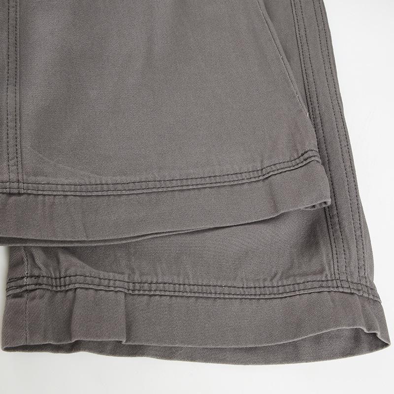 American Retro Low-Rise Straight Leg Lace-Up Jeans - Versatile Street Style Workwear