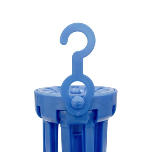 Towa Sangyo Neosoul Mini Parasol Hanger, Holds 10 Laundry Clothes, Blue, Approx. 43cm X H24cm
