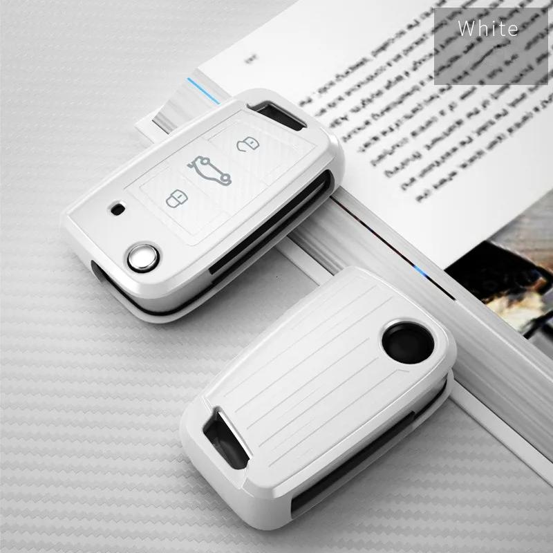 Bilnøkkelveske Deksel Skall Veske For Volkswagen VW Polo Golf 7 MK7 Tiguan Passat for Skoda Octavia Kodiaq Karoq for Seat Ateca Leon