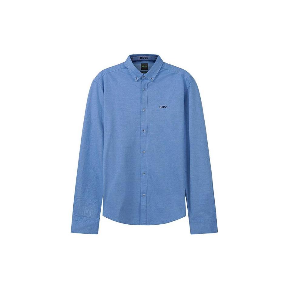 HUGO BOSS Shirts Men's Blue Polo Collar Moderate Other 50466044-489
