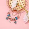 Pan's Blue Crystal Dream Catcher Rose Gold Ladies Bracelet