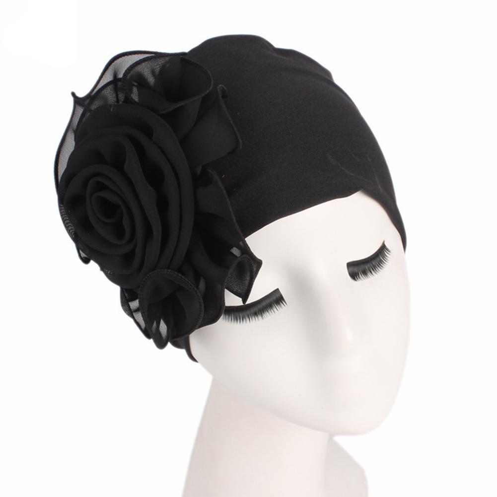 Damen Elegant Seite Groß Blume Hohe Elastizität Mode Kappe