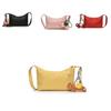 French Boutique Style Crossbody Bag With Pu Fabric And Carved Stitching For Casual Outings