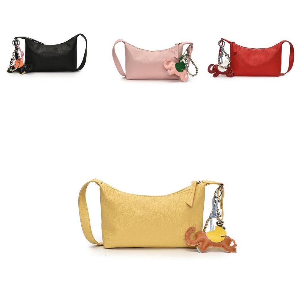 French Boutique Style Crossbody Bag With Pu Fabric And Carved Stitching For Casual Outings