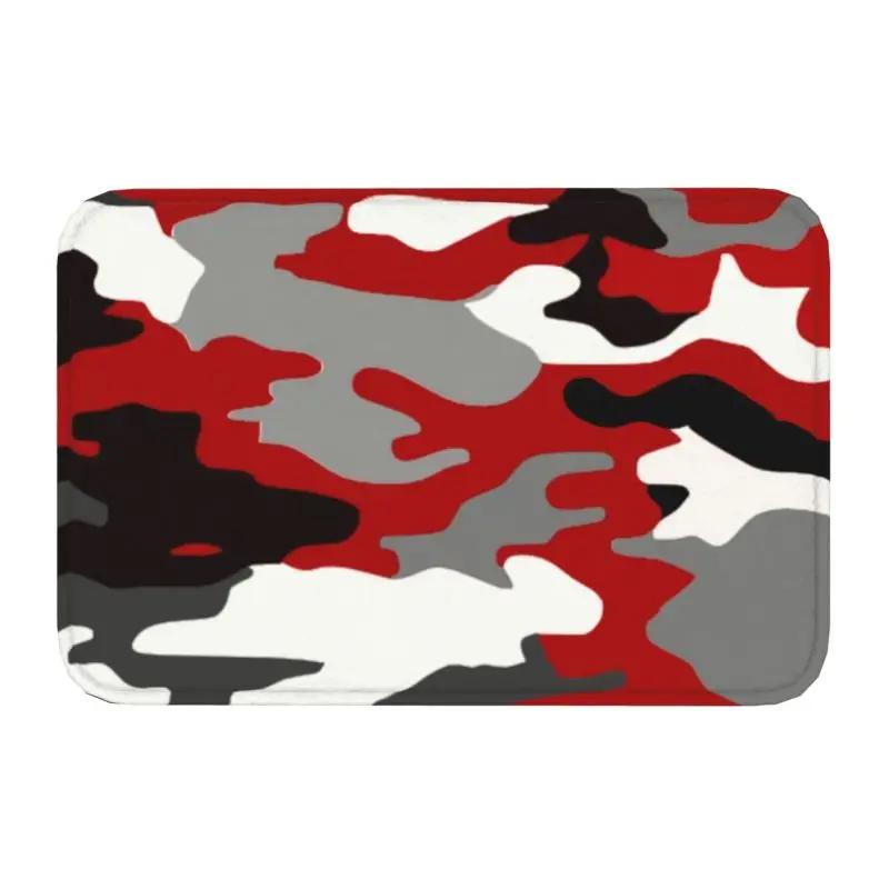 Tappetino d'ingresso per porta anteriore, tappeto per pavimenti, tappeto da esterno per bagno, cucina, tappeto per garage, motivo mimetico militare, esercito