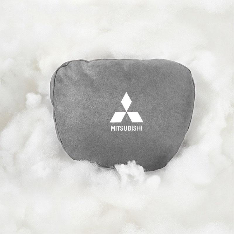 Autostoel Hoofdsteun Nekbeschermer Kussen Suède Leer Gordel Schouderpads voor Mitsubishi Outlander I200 Pajero Eclipse ASX Lancer