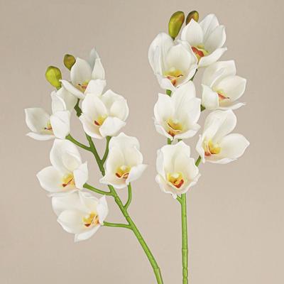 6 Heads Artificial Papilio Orchid Vivid Colors Bendable Stems Simulation Phalaenopsis Real Touch Lifelike Fake Flowers