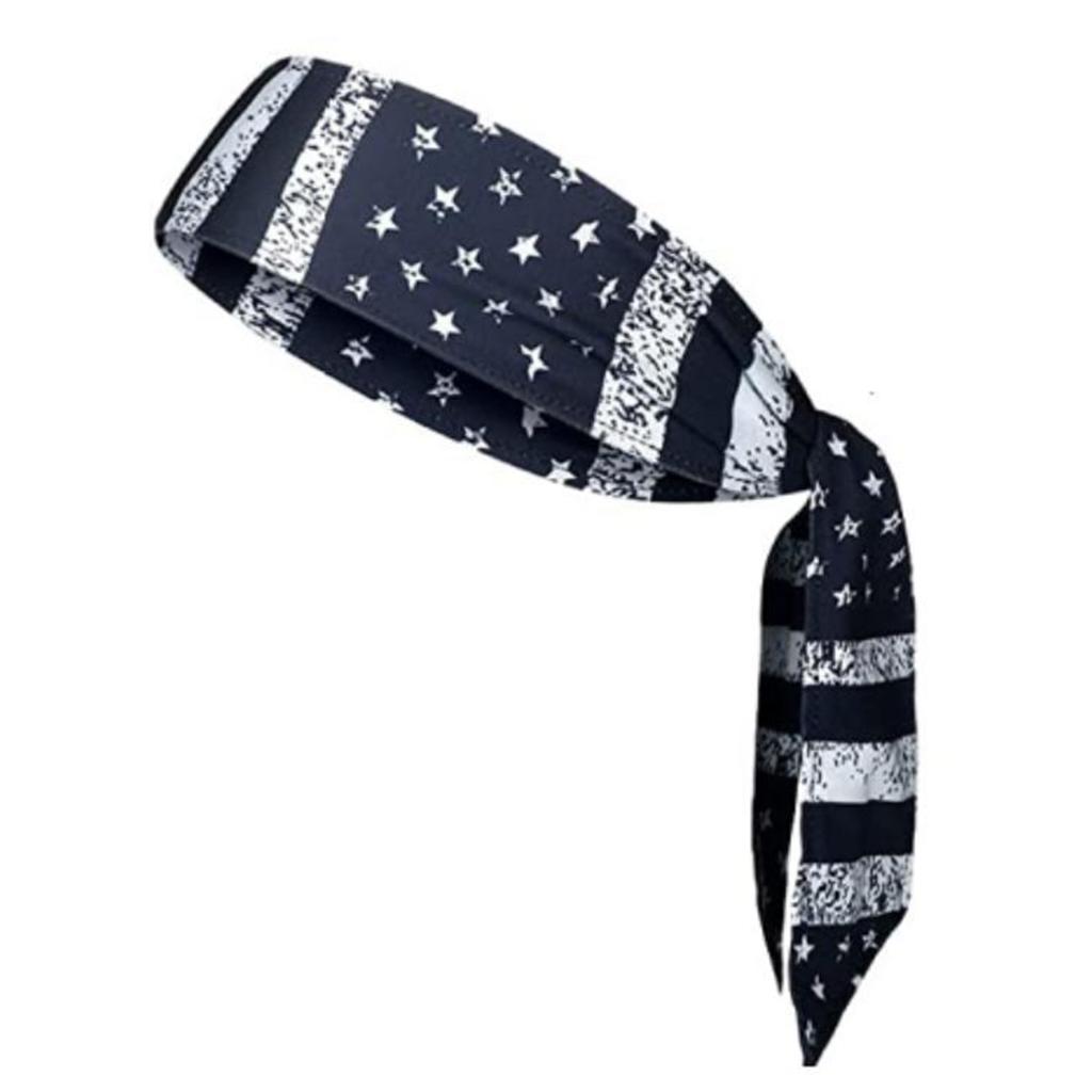 American Flag Independence Day Unisex Running Fitness Headband, Sports Yoga Sweatband, Elastic Cotton Headscarf