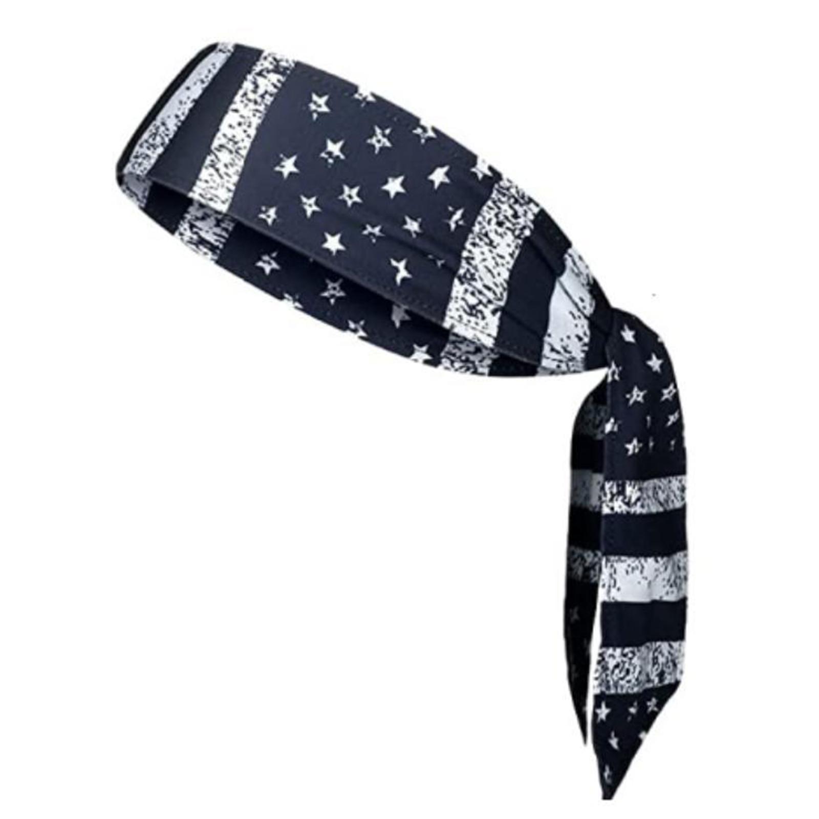 

American Flag Independence Day Unisex Running Fitness Headband, Sports Yoga Sweatband, Elastic Cotton Headscarf