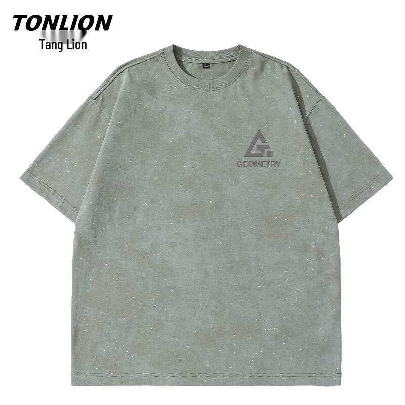 TonLion Men s Casual Starry Sky Print T-Shirt L