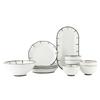 PHMI Japanese Style 12-Piece Ceramic Dinnerware Set