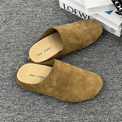 2025 Spring and Summer New Korean Version Source Soft-soled Foot Cover Casual One-pedal Outer Wear Slippers Boken Shoes 15167-T